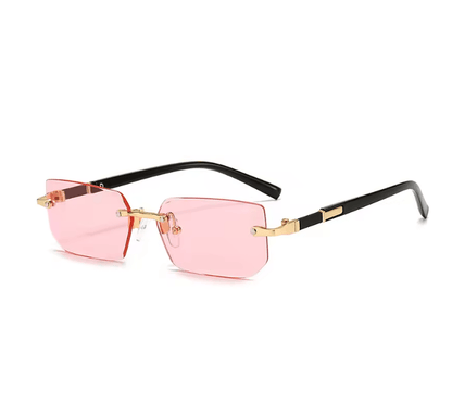 Rimless Rectangle Unisex Sunglasses 3
