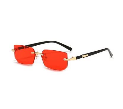 Rimless Rectangle Unisex Sunglasses 5