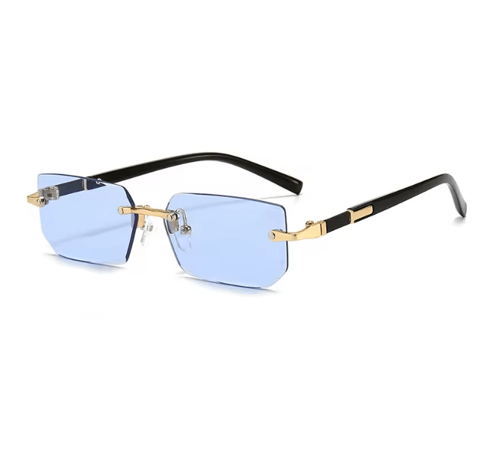 Rimless Rectangle Unisex Sunglasses 6