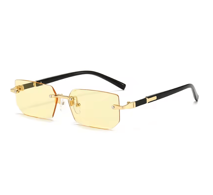 Rimless Rectangle Unisex Sunglasses 7