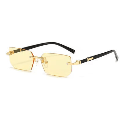 Rimless Rectangle Unisex Sunglasses 7