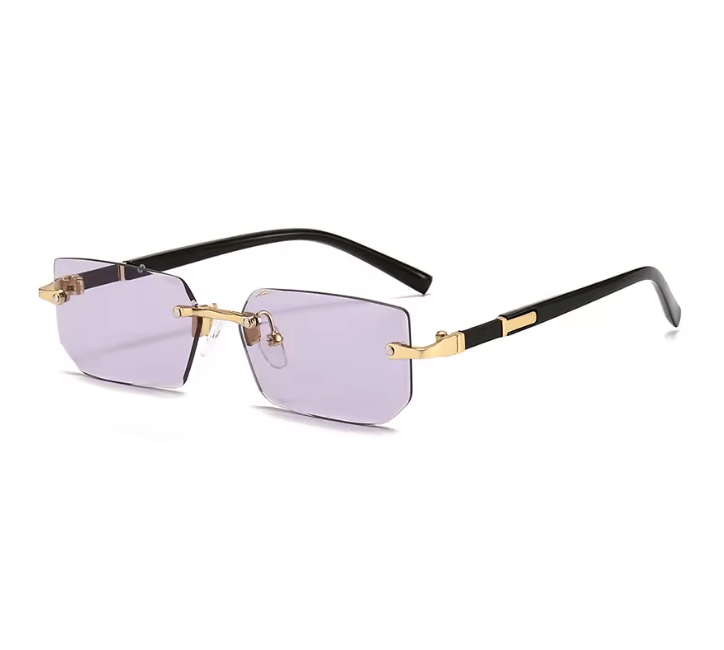 Rimless Rectangle Unisex Sunglasses 8
