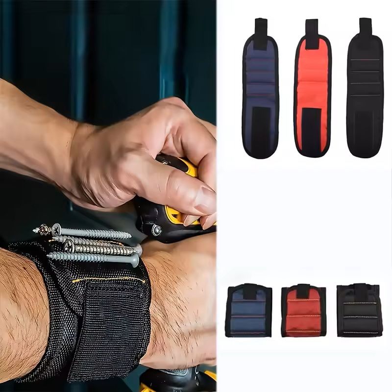 MagniGrip Magnetic Tool Wristband  HandsFree Holder For Screws Nails  Drill Bits 4
