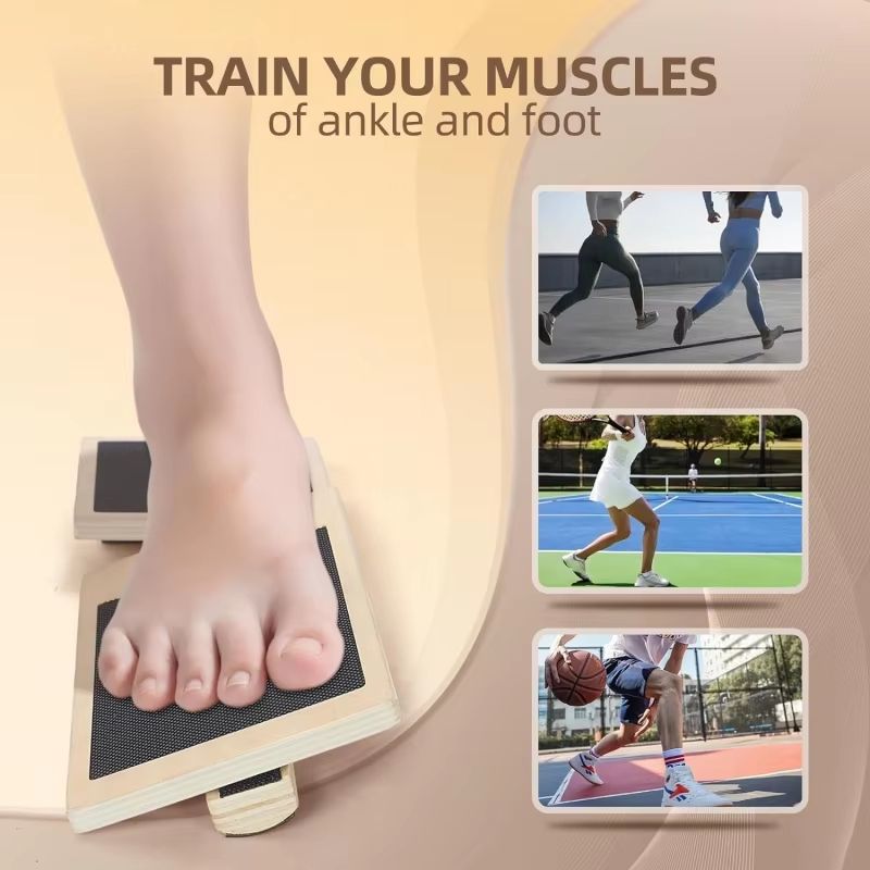 Single Foot Wooden Balance Board Ankle Strengthener And Posture Trainer 1