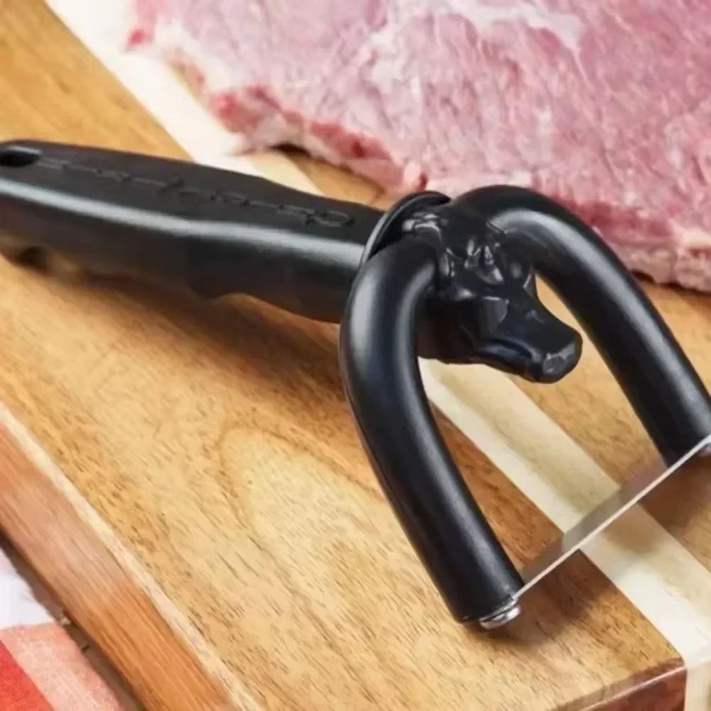 Handheld Beef And Pork Slicer With Fat Trimmer  BBQ And Kitchen Cooking Tool 1