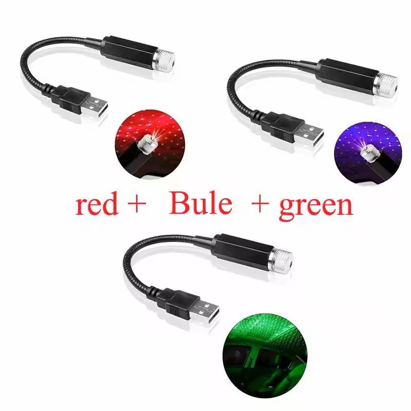 GalaxyGlow USB Starry Sky Projector  2Pack LED Night Lamp For Car Roof Or Room Ceiling 19
