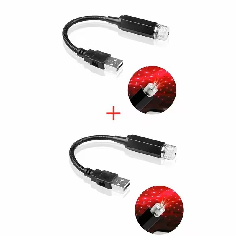 GalaxyGlow USB Starry Sky Projector  2Pack LED Night Lamp For Car Roof Or Room Ceiling 14