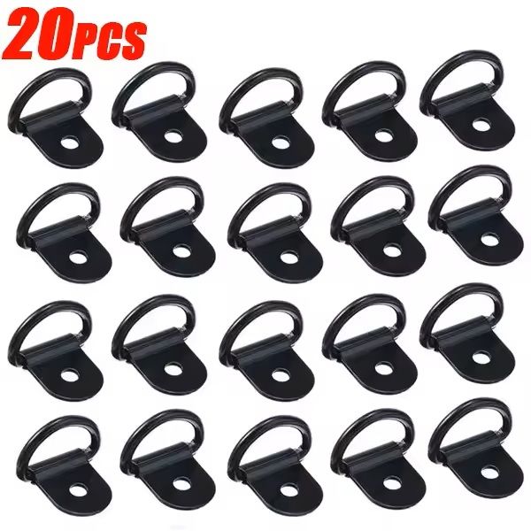 AnchorPro Stainless Steel DShape Pull Hook TieDown Ring Kit  HeavyDuty Cargo  Trailer Anchors 1