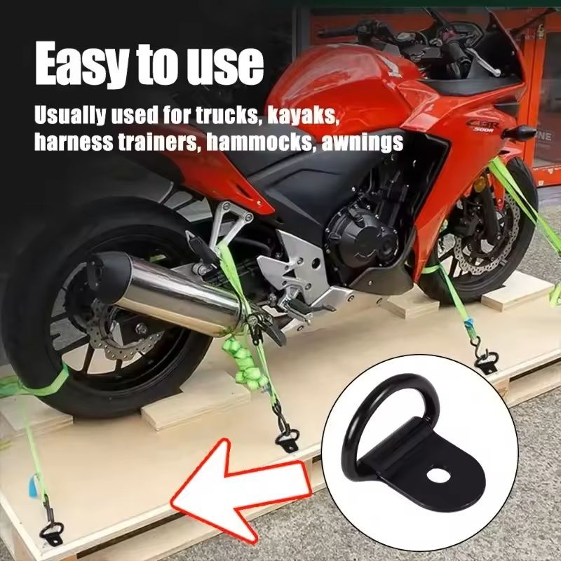 AnchorPro Stainless Steel DShape Pull Hook TieDown Ring Kit  HeavyDuty Cargo  Trailer Anchors 5