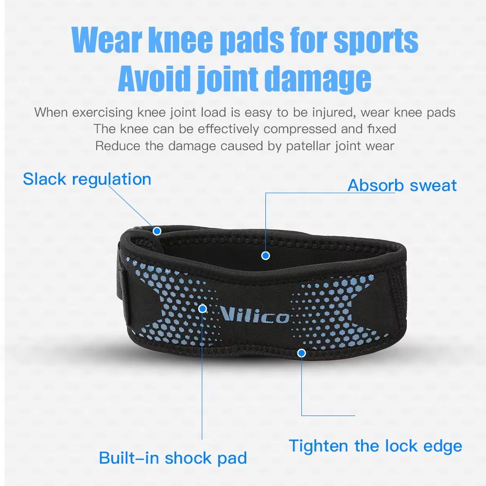 Adjustable Patella Knee Strap Brace  Patellar Tendon Stabilizer Support Band For Sports 1