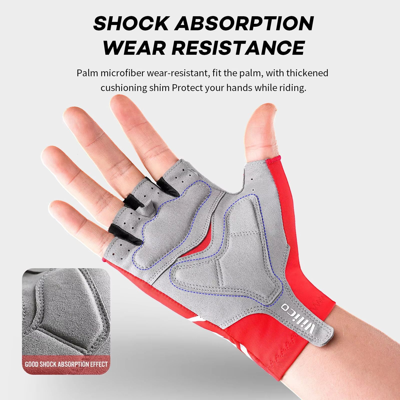 Breaking Wind Half Finger Cycling Gloves Antislip Road Bike And MTB Mittens 4