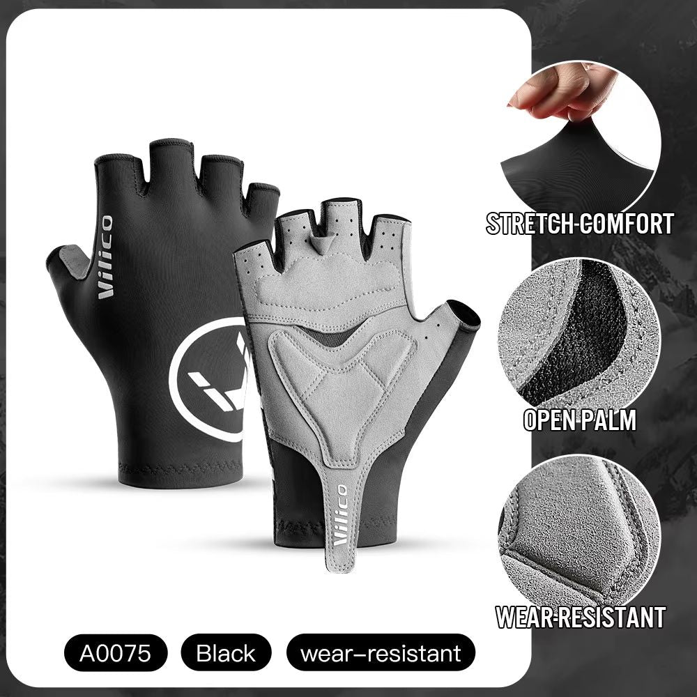 Breaking Wind Half Finger Cycling Gloves Antislip Road Bike And MTB Mittens 9