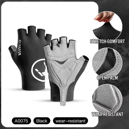 Breaking Wind Half Finger Cycling Gloves Antislip Road Bike And MTB Mittens 9