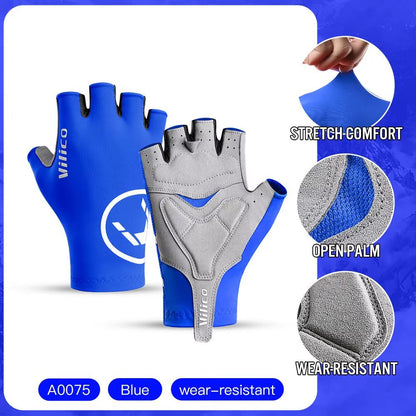 Breaking Wind Half Finger Cycling Gloves Antislip Road Bike And MTB Mittens 7