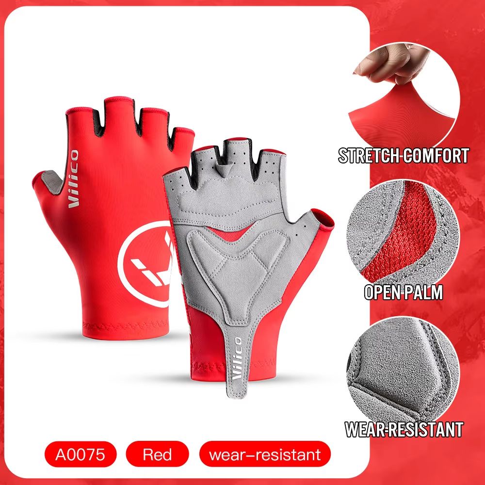 Breaking Wind Half Finger Cycling Gloves Antislip Road Bike And MTB Mittens 8