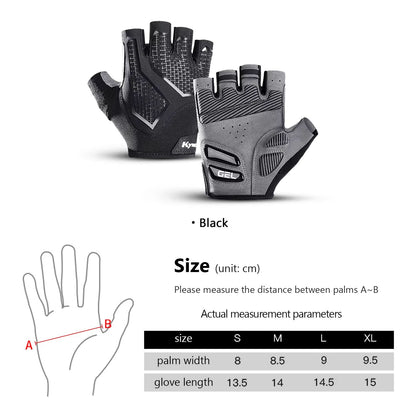 AntiSlip Half Finger Cycling Gloves With ShockAbsorbing Padding  Breathable For Men  Women 5