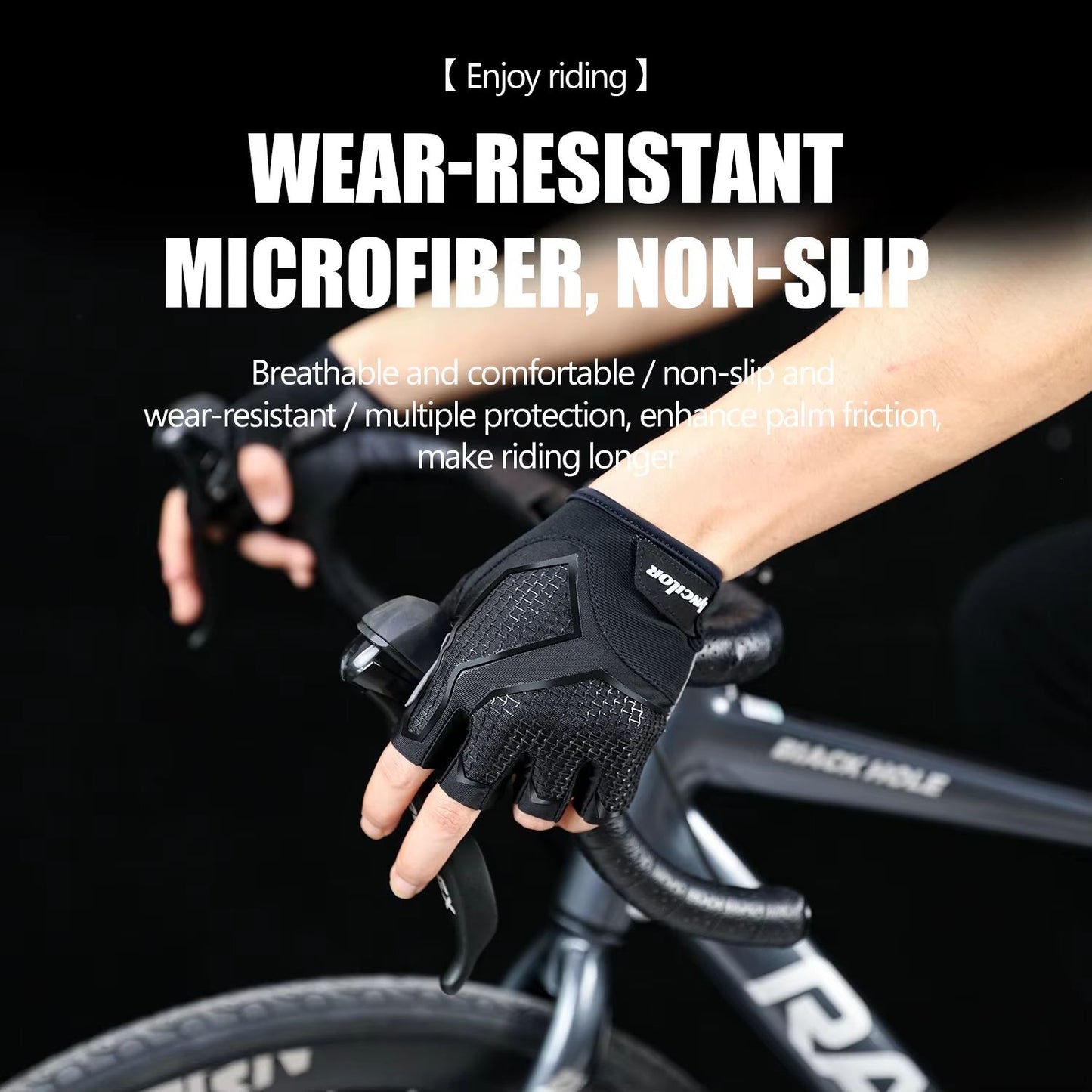 Breathable Half Finger Cycling Gloves With Anti Slip Grip And Shock Absorbing Padding For Men And W 3