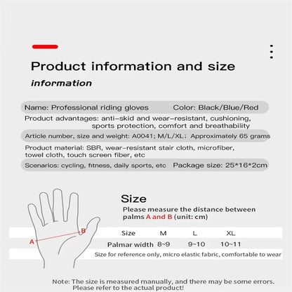 Breath Cool Full Finger MTB Gloves Shock Absorbing Trail And Ride Protection 5
