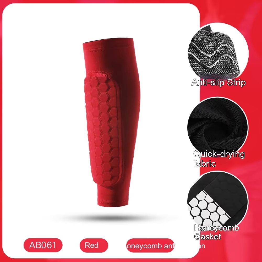 Honeycomb Shin Guards Leg Sleeves  Shockproof Soccer Protection With AntiSlip Grip 9