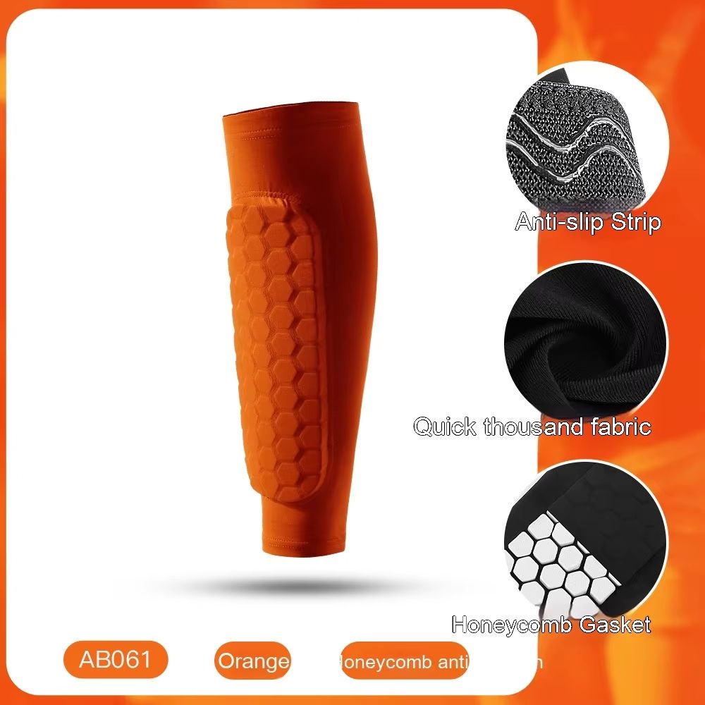 Honeycomb Shin Guards Leg Sleeves  Shockproof Soccer Protection With AntiSlip Grip 10