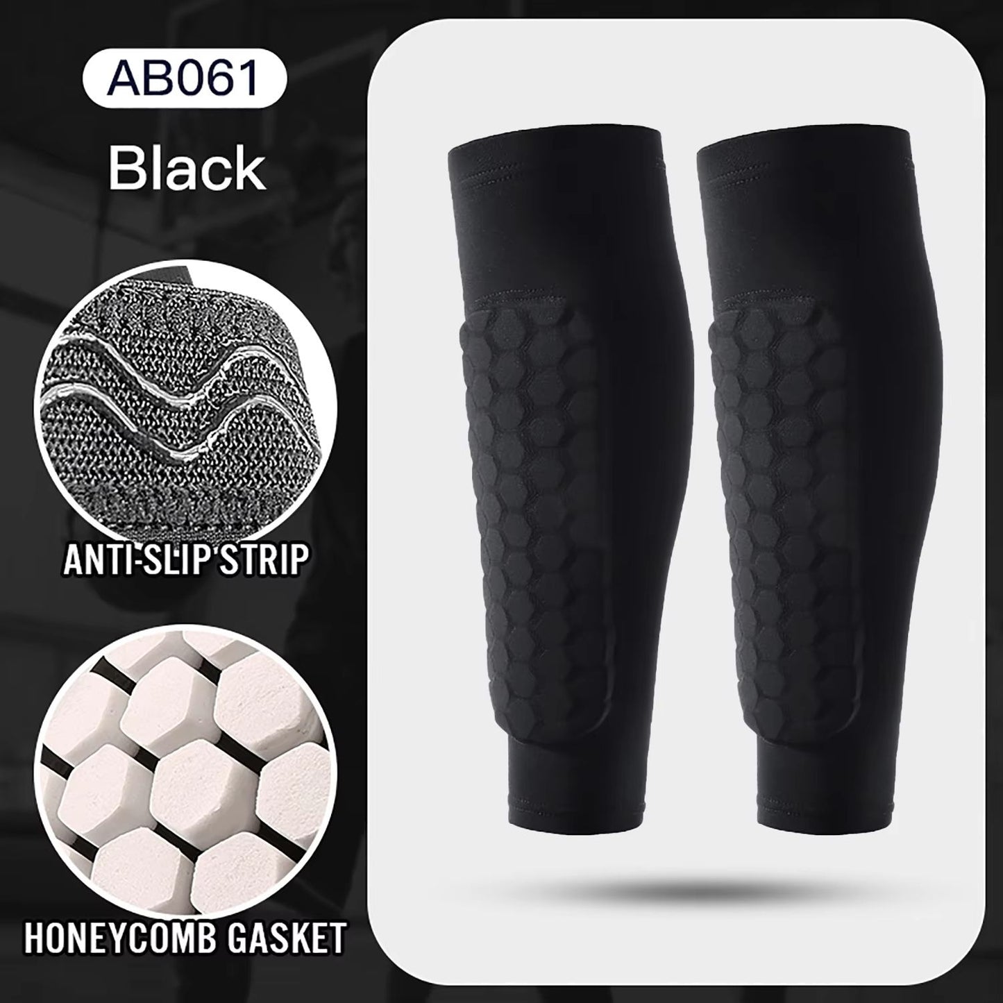 Honeycomb Shin Guards Leg Sleeves  Shockproof Soccer Protection With AntiSlip Grip 11