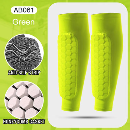 Honeycomb Shin Guards Leg Sleeves  Shockproof Soccer Protection With AntiSlip Grip 13