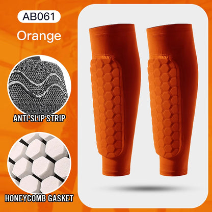 Honeycomb Shin Guards Leg Sleeves  Shockproof Soccer Protection With AntiSlip Grip 15