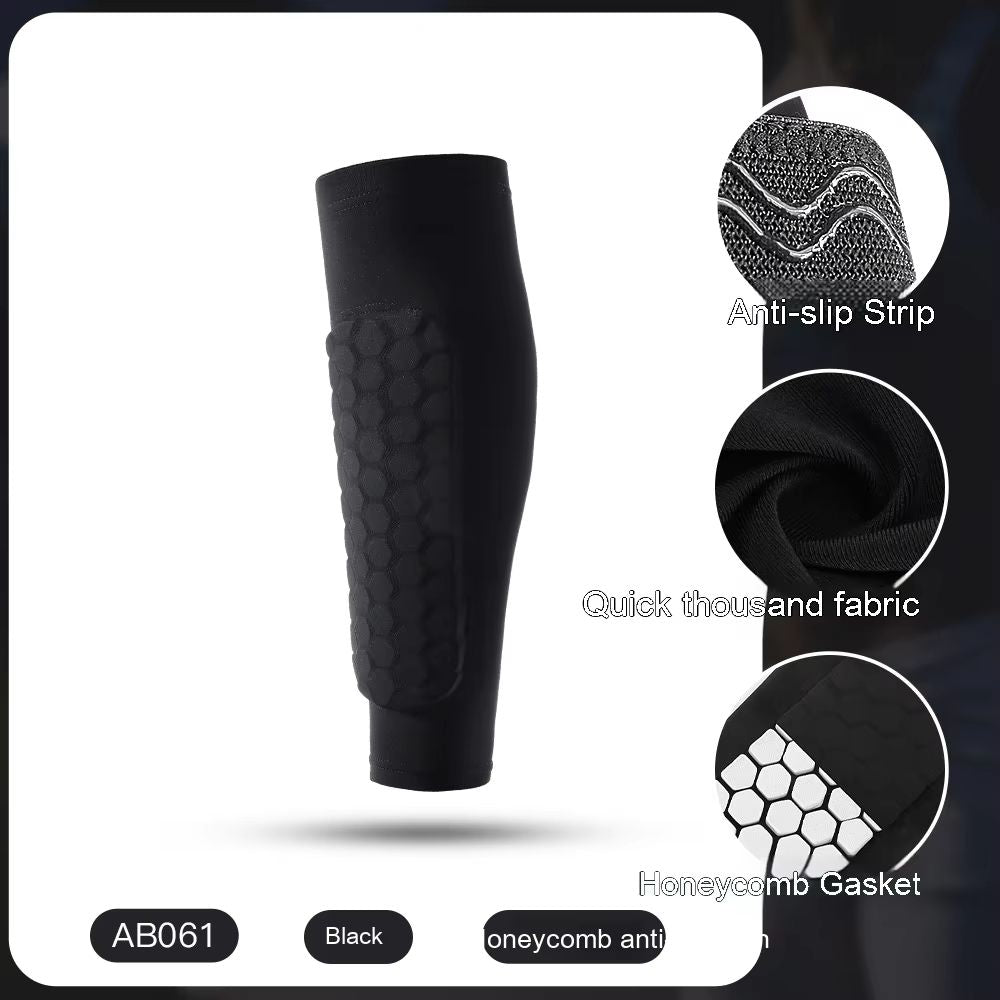 Honeycomb Shin Guards Leg Sleeves  Shockproof Soccer Protection With AntiSlip Grip 6