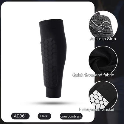 Honeycomb Shin Guards Leg Sleeves  Shockproof Soccer Protection With AntiSlip Grip 6