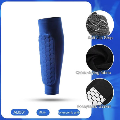 Honeycomb Shin Guards Leg Sleeves  Shockproof Soccer Protection With AntiSlip Grip 7