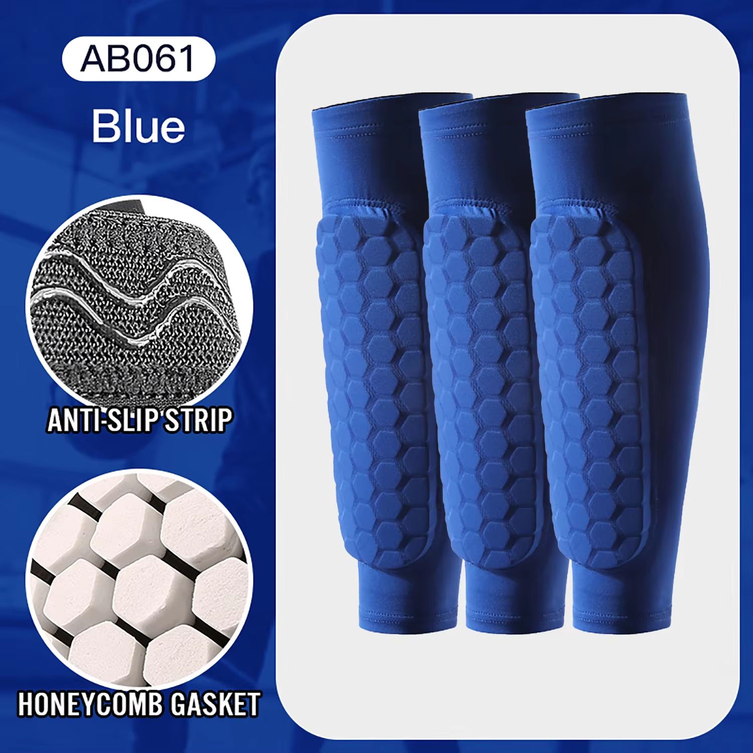 Honeycomb Shin Guards Leg Sleeves  Shockproof Soccer Protection With AntiSlip Grip 17