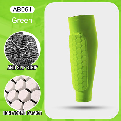Honeycomb Padded Football Shin Guard Compression Sleeve 10