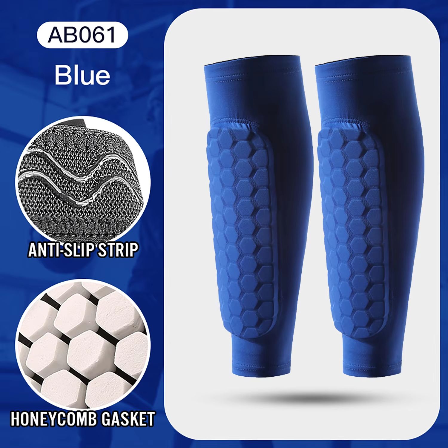 Honeycomb Padded Football Shin Guard Compression Sleeve 12