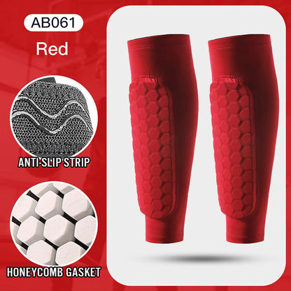 Honeycomb Padded Football Shin Guard Compression Sleeve 13