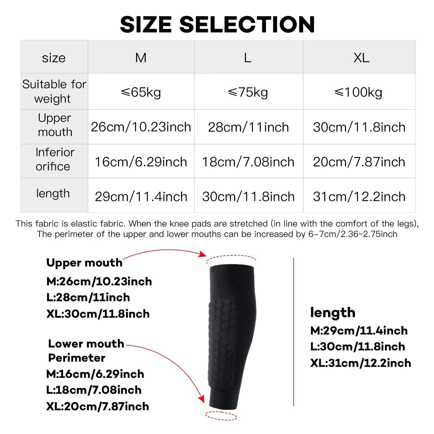 Honeycomb Padded Football Shin Guard Compression Sleeve 5