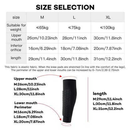 Honeycomb Padded Football Shin Guard Compression Sleeve 5