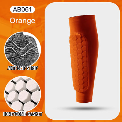 Honeycomb Padded Football Shin Guard Compression Sleeve 6