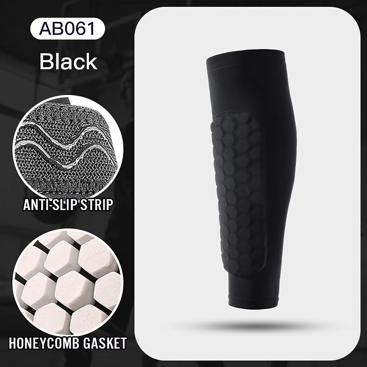 Honeycomb Padded Football Shin Guard Compression Sleeve 7