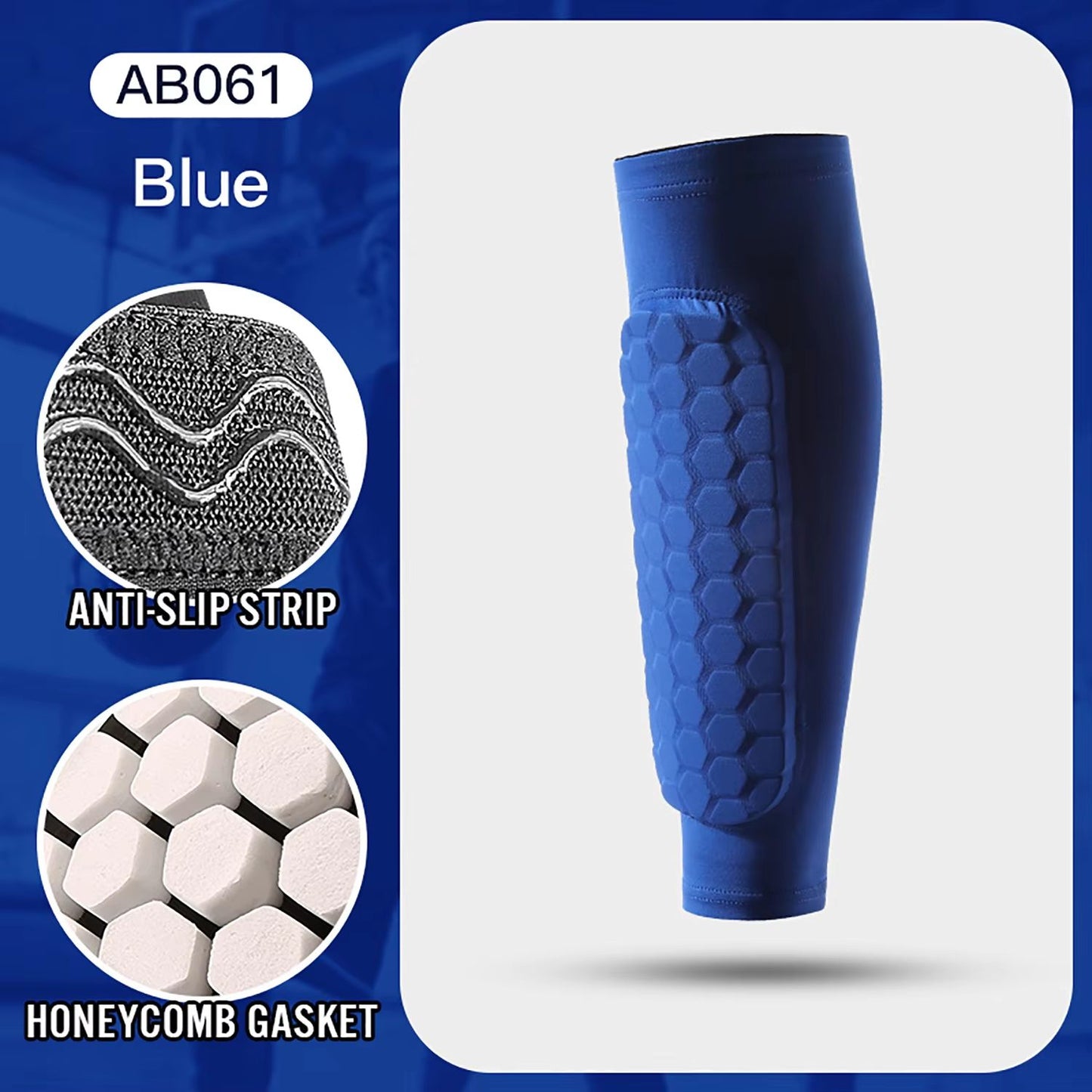 Honeycomb Padded Football Shin Guard Compression Sleeve 8