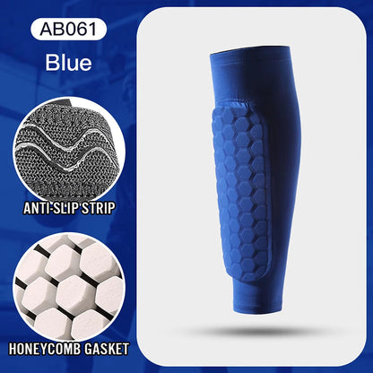 Honeycomb Padded Football Shin Guard Compression Sleeve 8