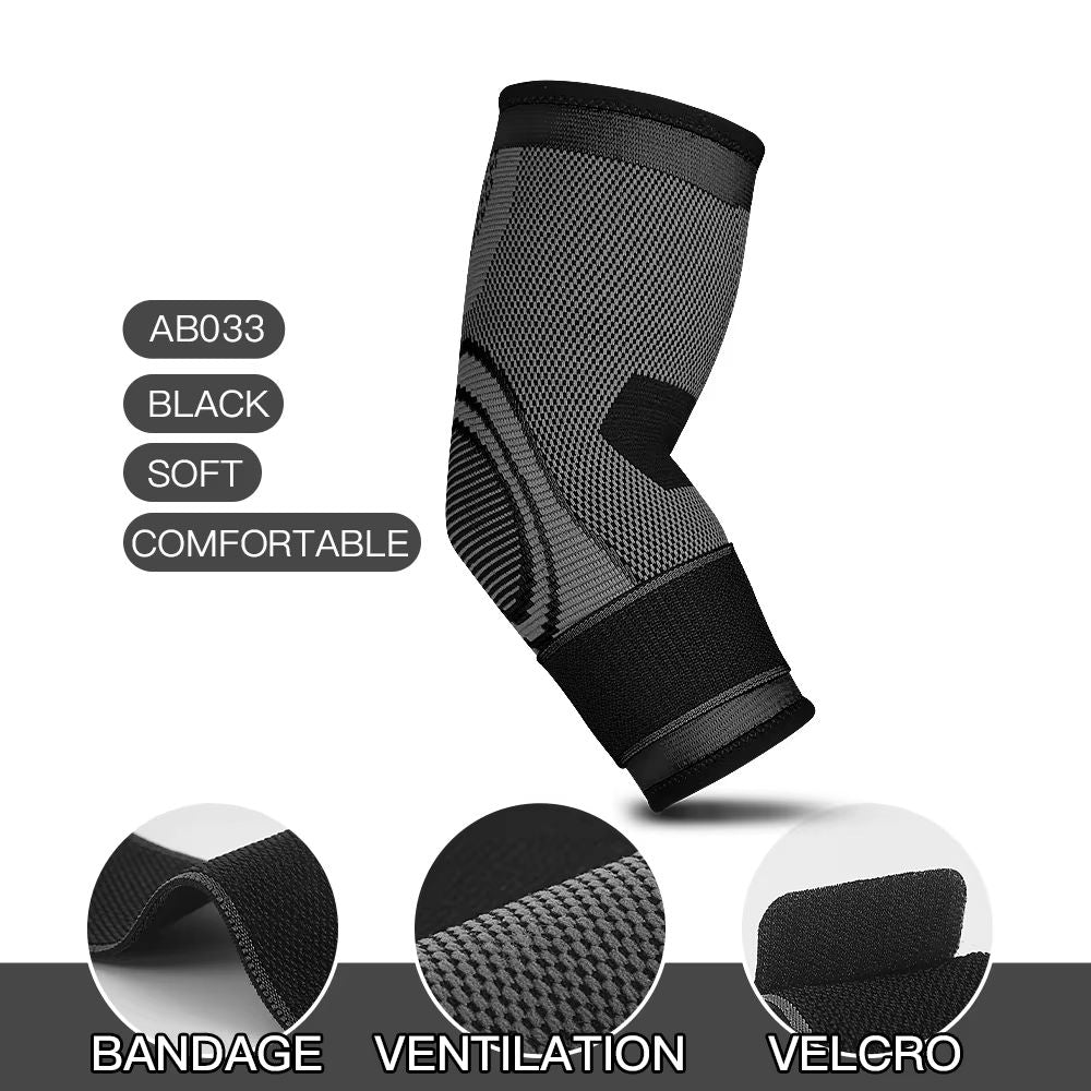 Elastic Elbow Support Compression Sleeve Sweat Wicking Protective Pad 6