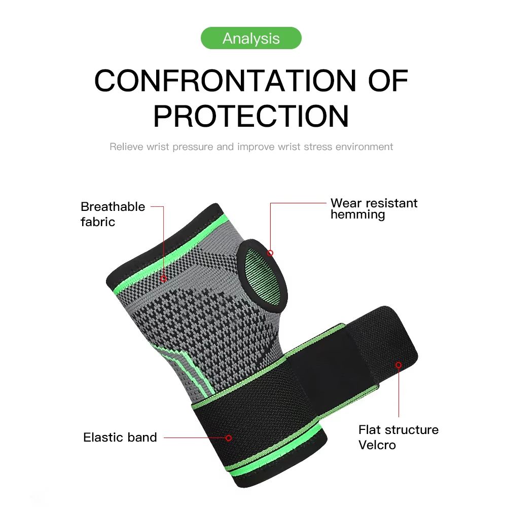 Adjustable Wrist Brace With Palm Guard  Compression Support For Gym  Carpal Tunnel Relief 2
