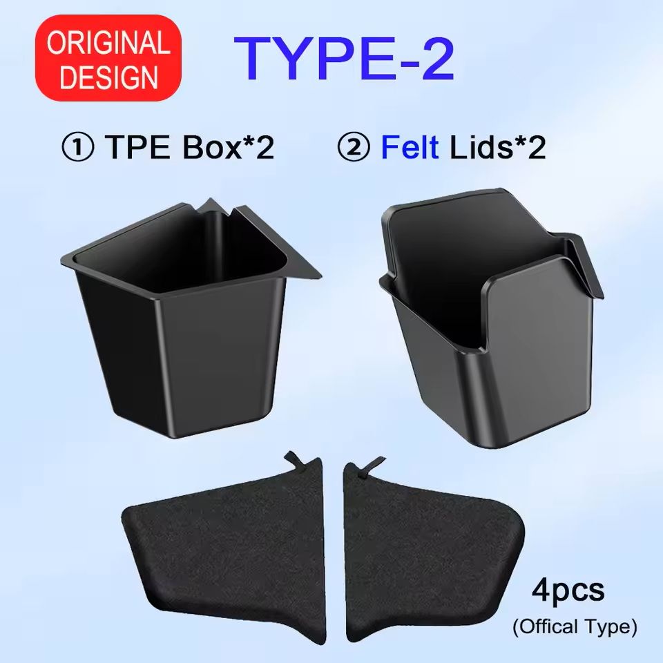 JuniperFit Trunk Organizer  Side Storage Box With Flocked TPE Mat For Tesla Model Y 20202025 3