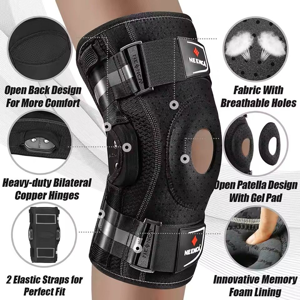 NEENCA Hinged Knee Brace With Side Stabilizers For Pain Relief And Joint Support 2
