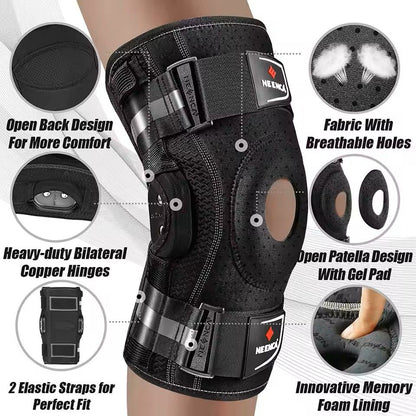 NEENCA Hinged Knee Brace With Side Stabilizers For Pain Relief And Joint Support 2