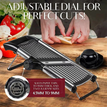 LMETJMA Adjustable Stainless Steel Mandoline Slicer For Vegetables And Fruits 4