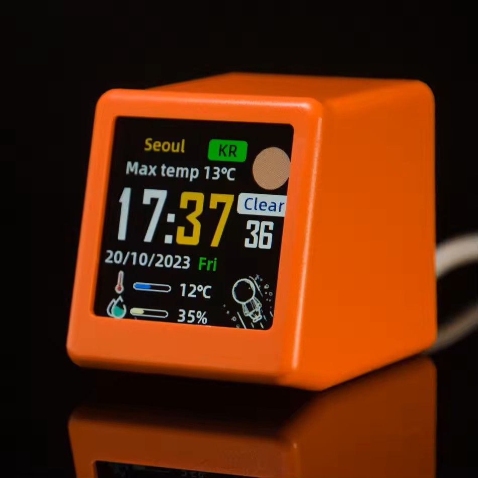 GeekMagic Ultra Smart WiFi Weather Station Bed Clock With Photo Display And GIF Animation 11