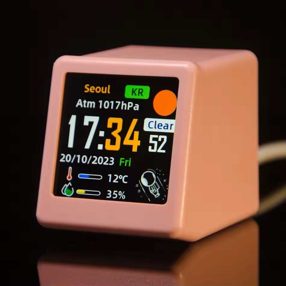 GeekMagic Ultra Smart WiFi Weather Station Bed Clock With Photo Display And GIF Animation 4