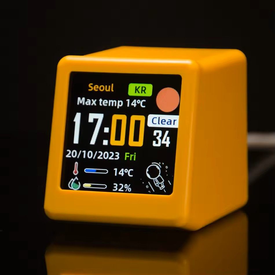 GeekMagic Ultra Smart WiFi Weather Station Bed Clock With Photo Display And GIF Animation 6