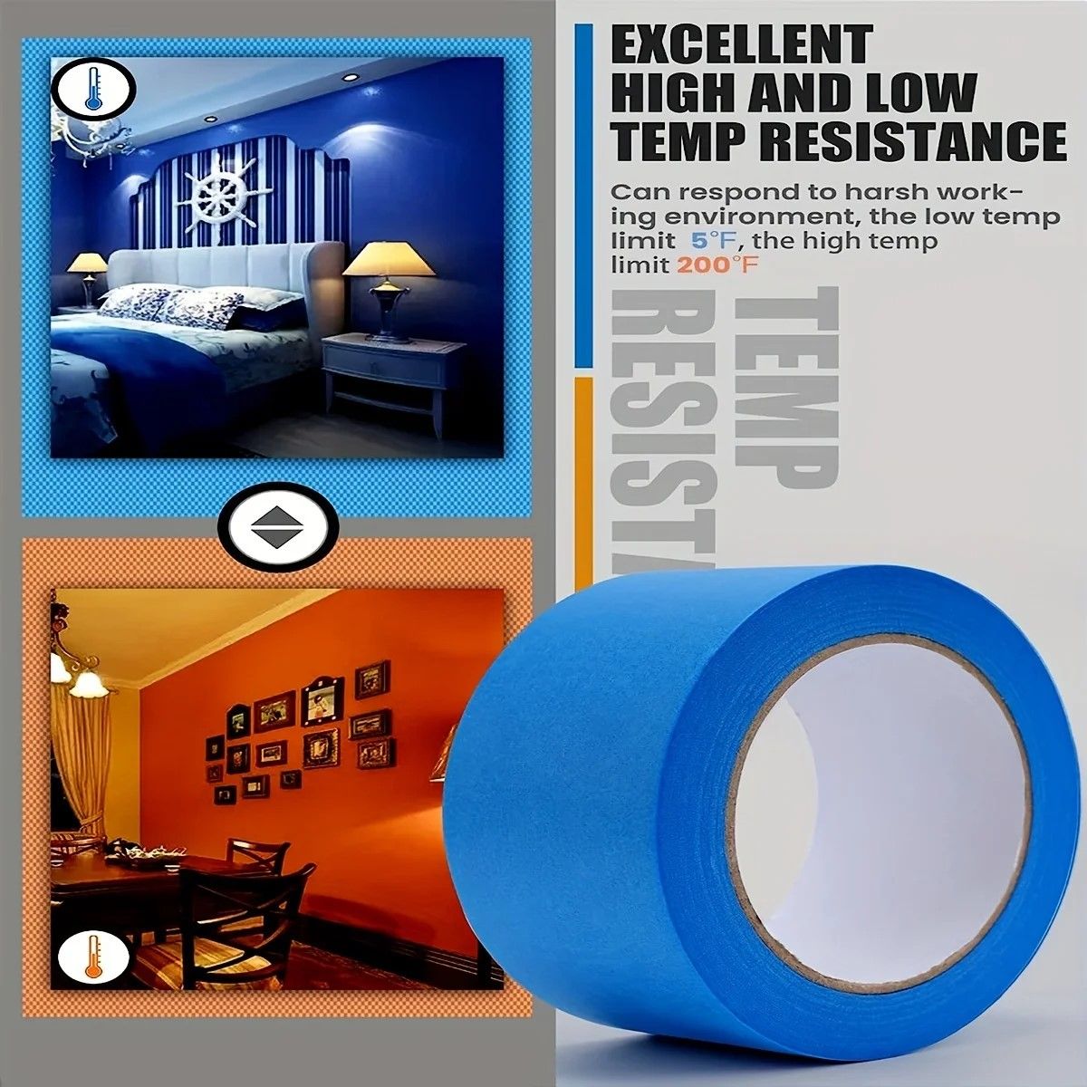 ProEdge 1 In X 100 Ft Blue Professional Painters Tape  Bulk Resolution 3